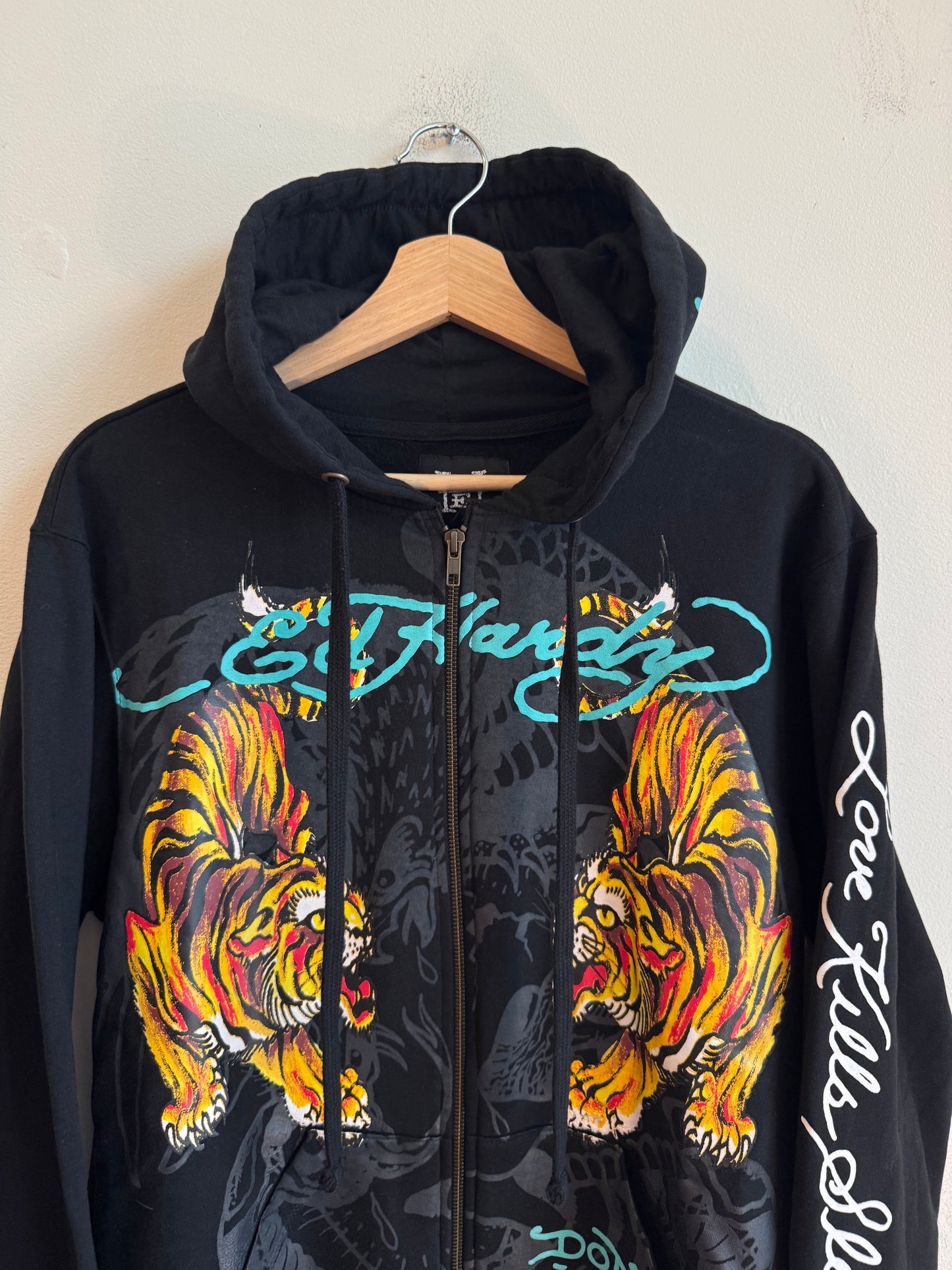 Ed Hardy Tiger Modern Full Zip Hoodie (M)