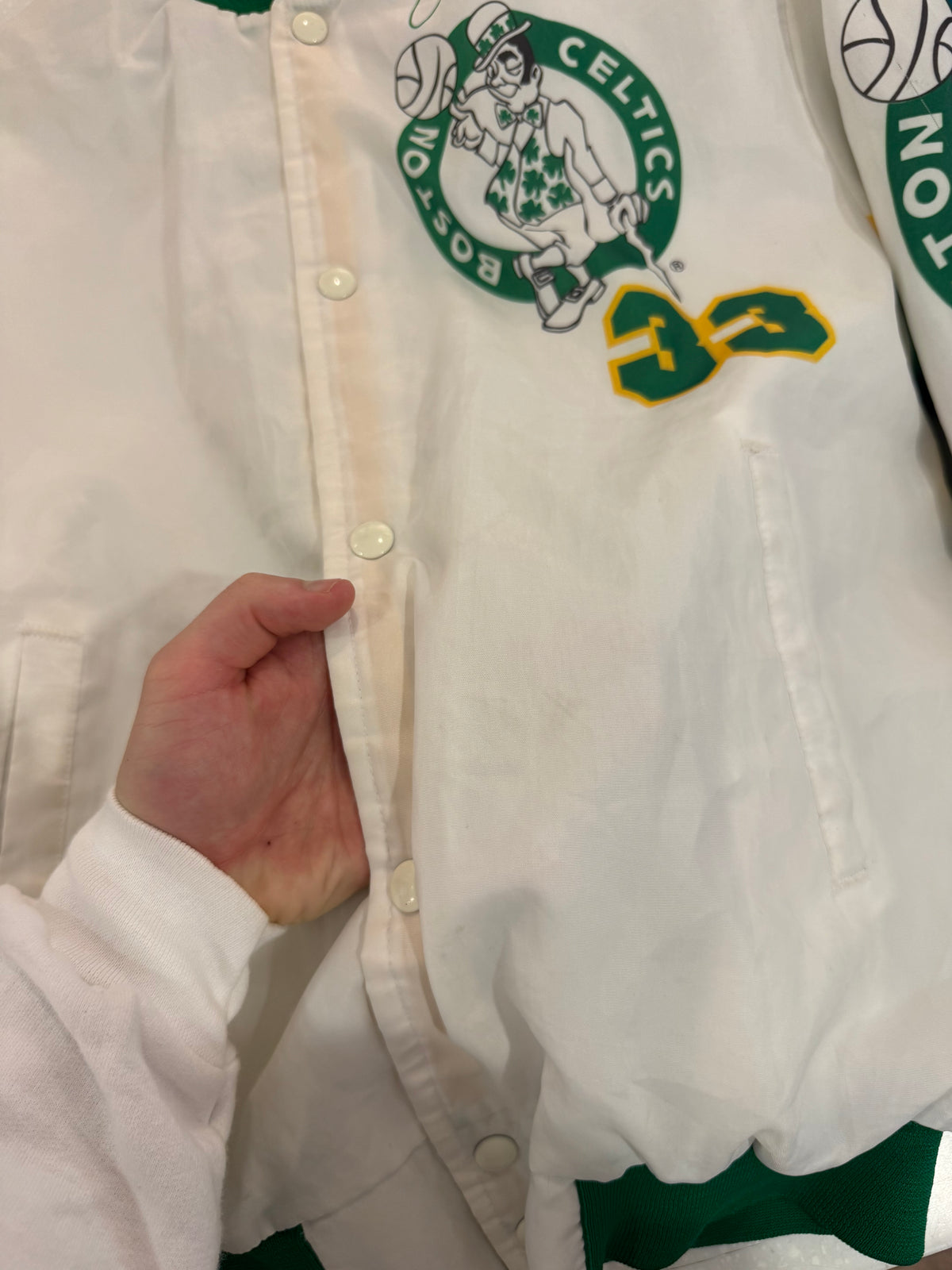 90s Larry Bird Boston Celtics Vintage Fanimation Jacket (M)