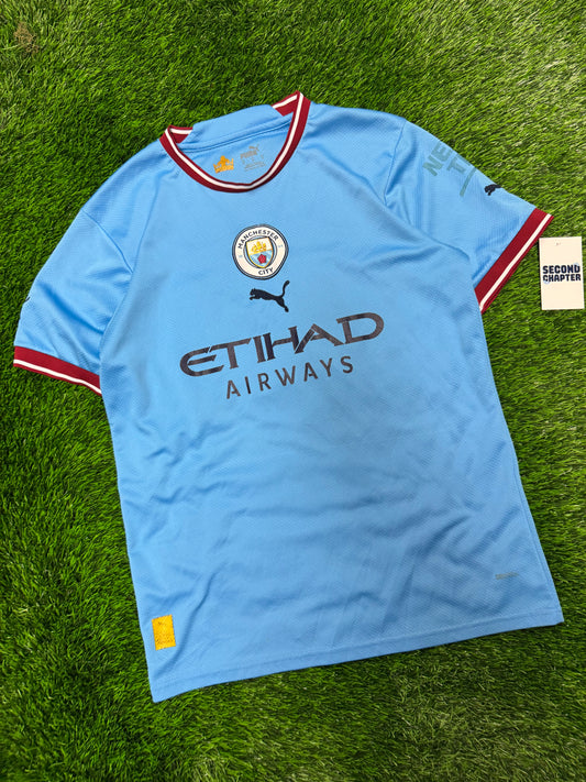 Manchester City Erling Haaland #9 Puma Soccer Jersey 2022-23 Kit (M)