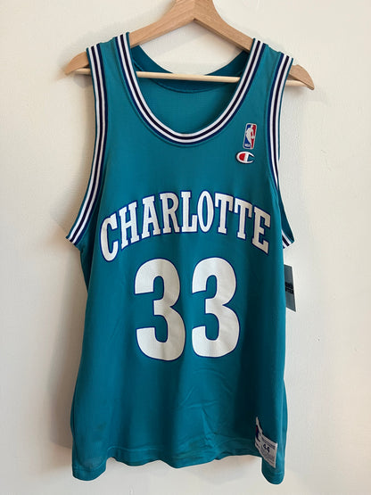 1990s Charlotte Hornets Alanzo Mourning Champion Jersey (M)