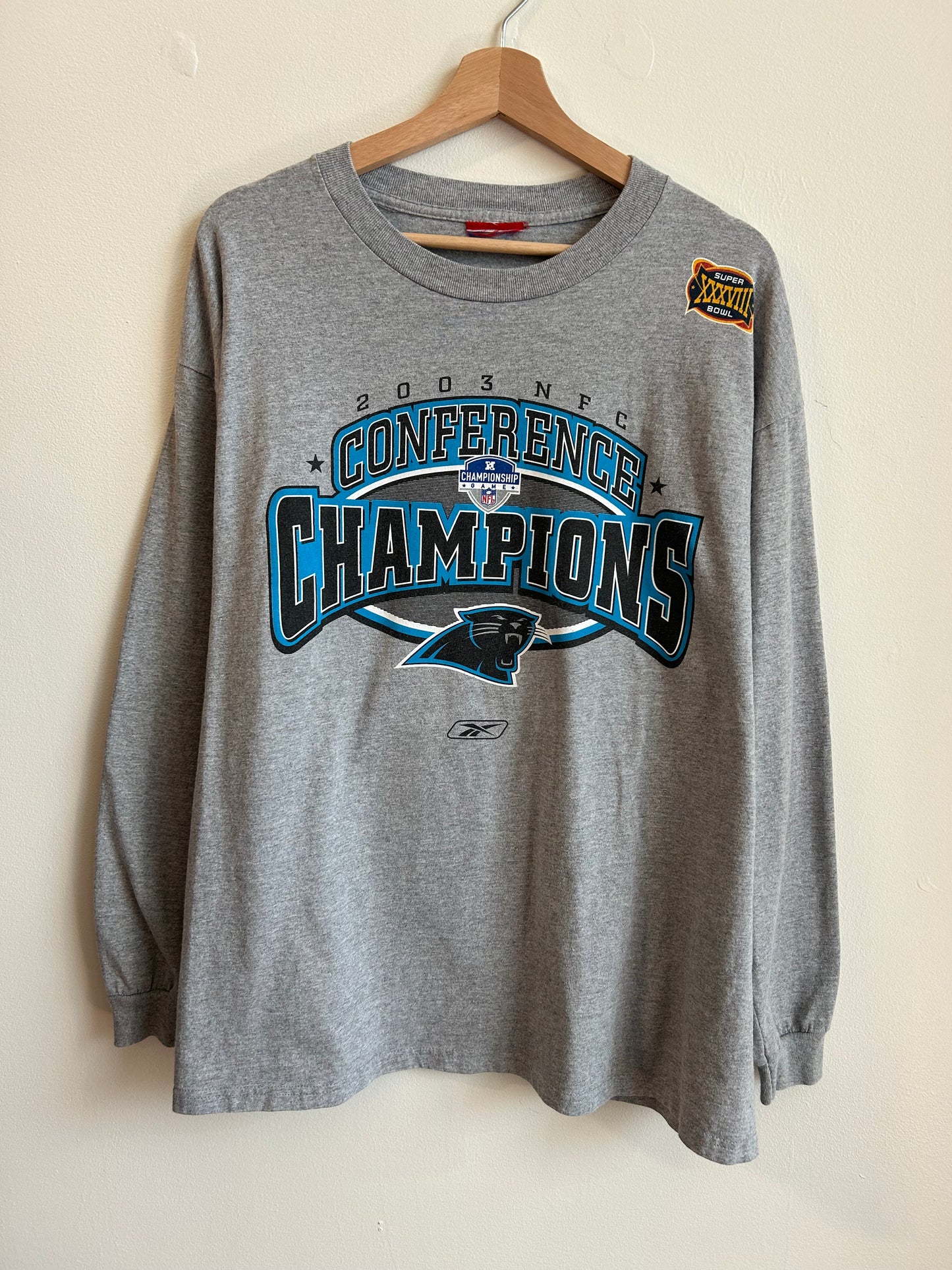2003 Carolina Panthers Conference Champions Long-Sleeve Shirt (XL)
