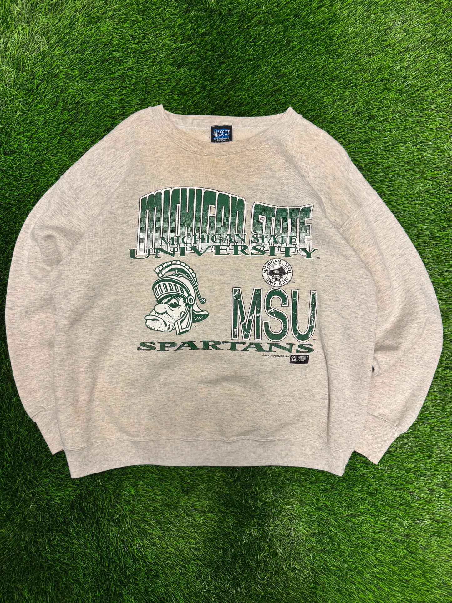 1993 Michigan State University Spartans Graphic Vintage Crewneck (XL)
