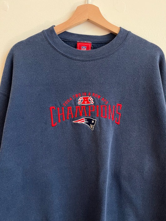 2004 New England Patriots AFC Champions Crewneck (L)