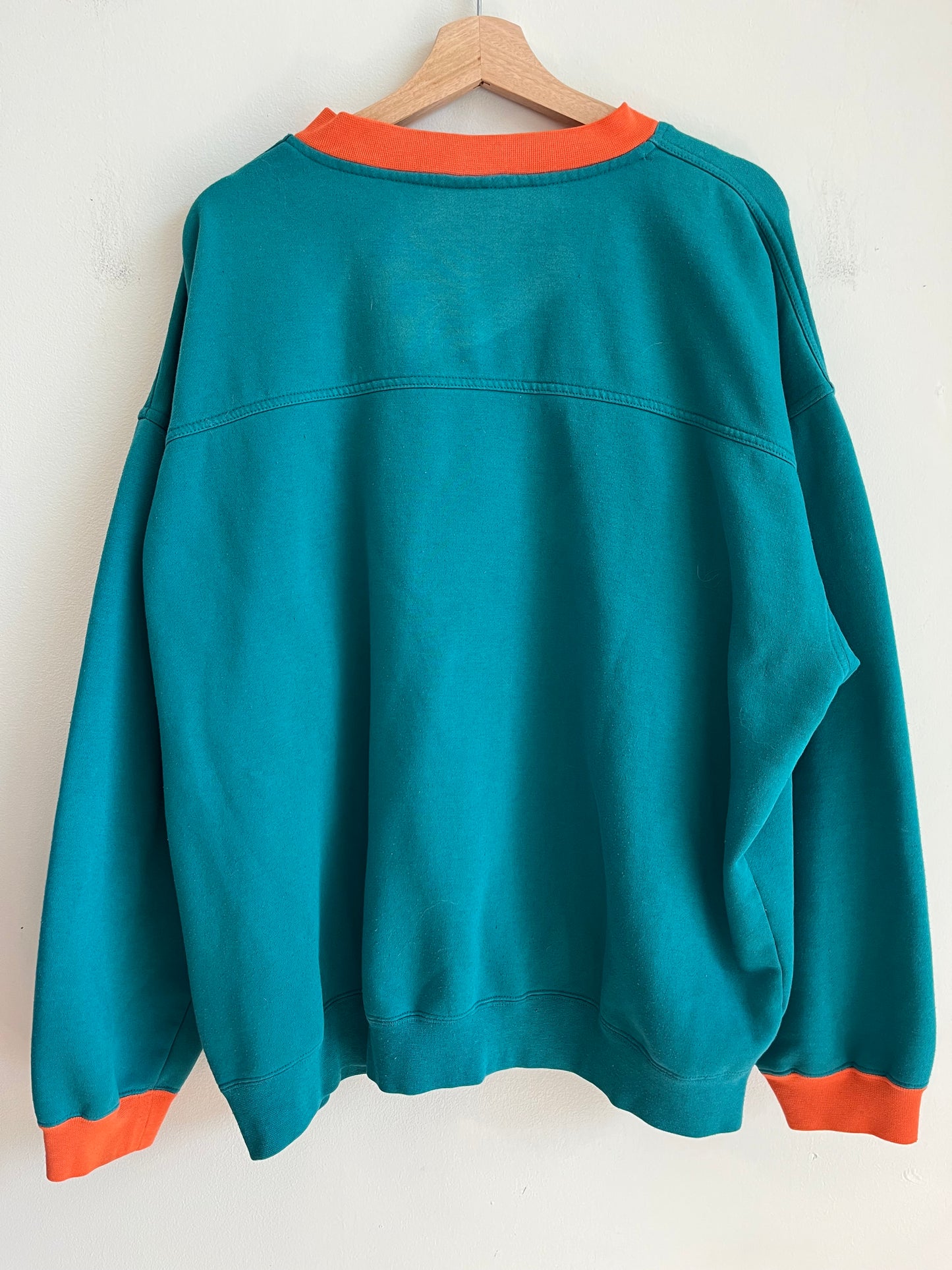 90s Miami Dolphins Embroidered Lee Sports Crewneck (XL)