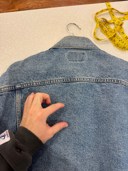 90s Carolina Panthers Light Washed Custom Levi Jacket (L)