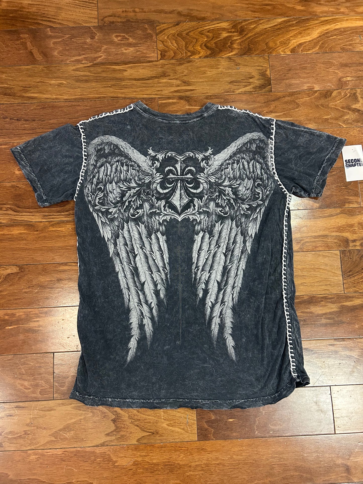 00s Affliction Faded Black Y2K Tee (L)