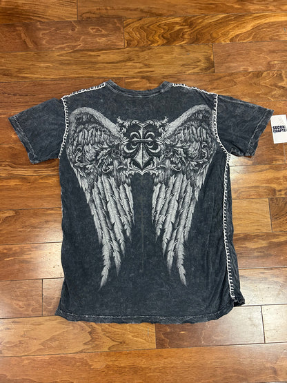 00s Affliction Faded Black Y2K Tee (L)