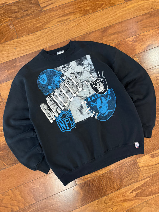 1991 Oakland Raiders Big Graphic Crewneck (L)