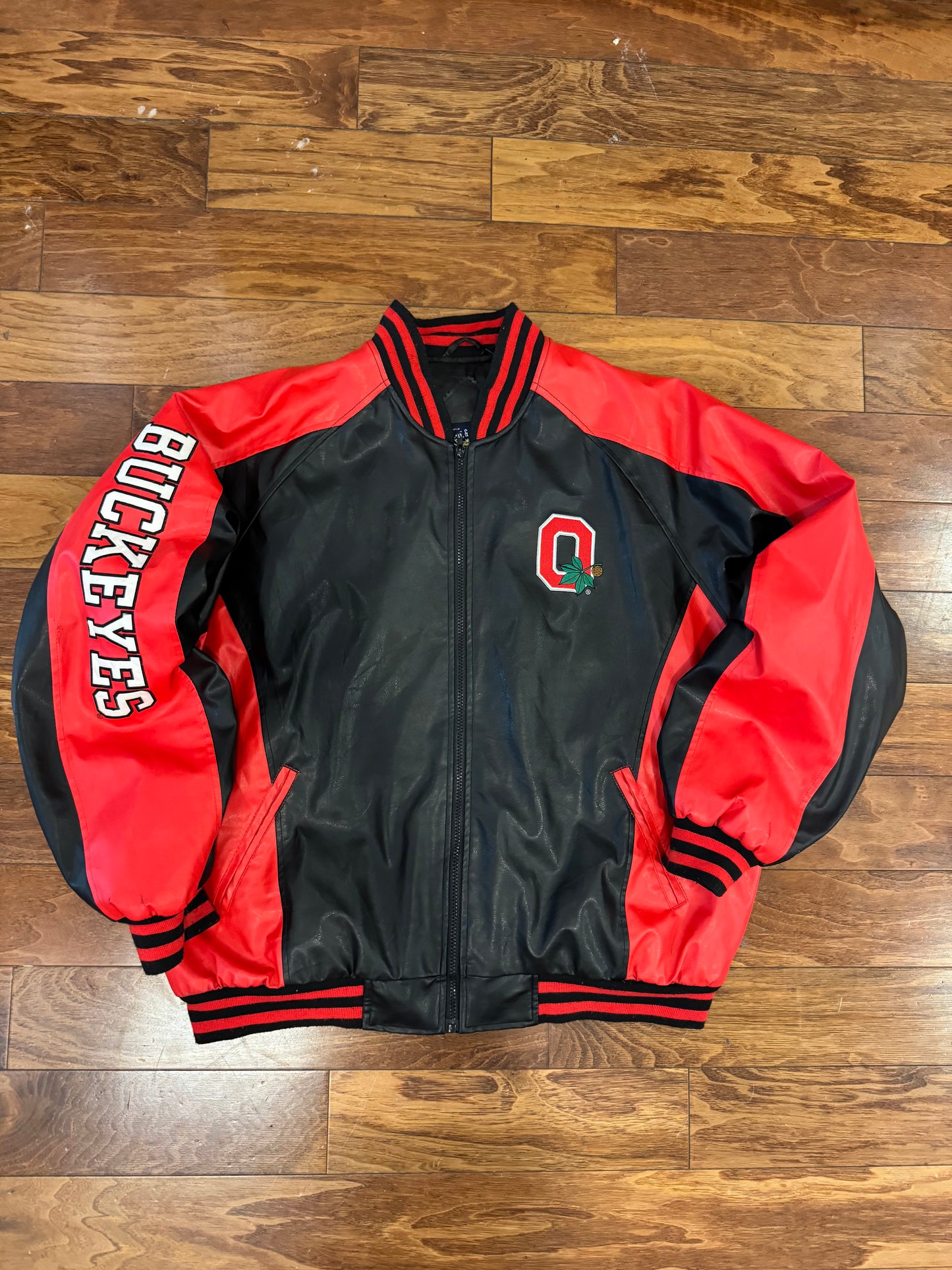 00s Ohio State Vintage Leather Jacket (XL)