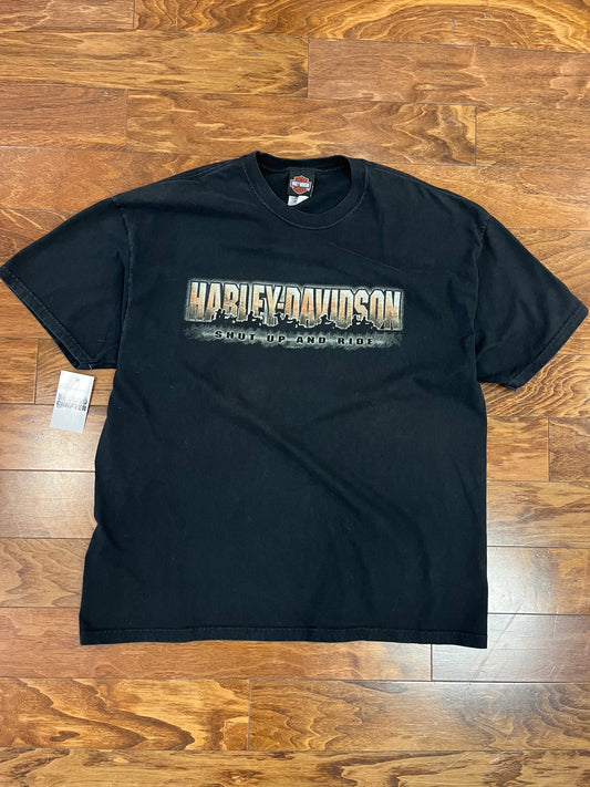 2006 Harley Davidson "Shut Up and Ride" Graphic Tee (XXL)