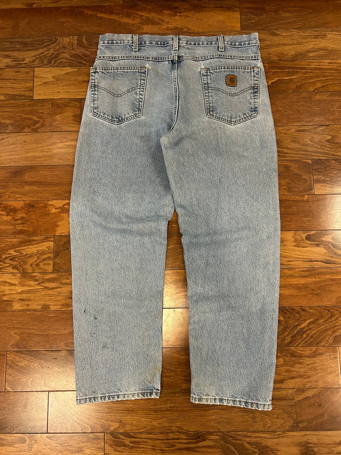 00s Carhartt Mud Wash Distressed Blue Jeans (38 x 30)