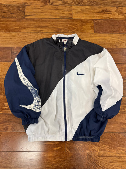 90s Nike Multi-Colored Big Swoosh Windbreaker (Youth L)