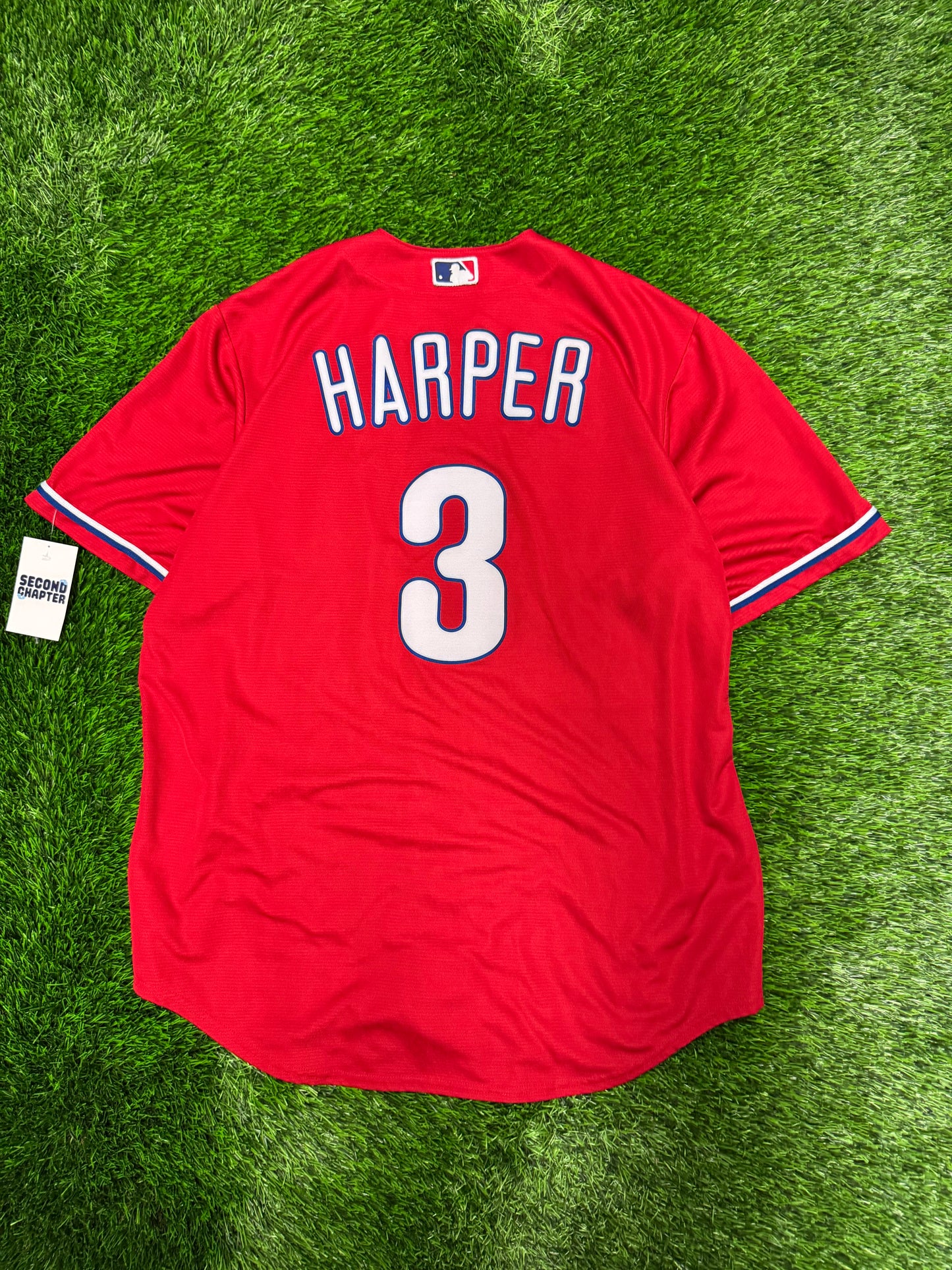 Philadelphia Phillies Bryce Harper #3 Nike Red Alt MLB Jersey (L)