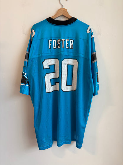 00s Carolina Panthers Deshaun Foster Blue Reebok Jersey (XXL)