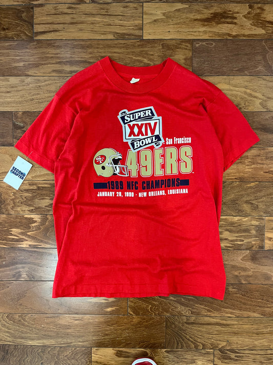 1990 San Francisco 49ers Super Bowl Tee (L)