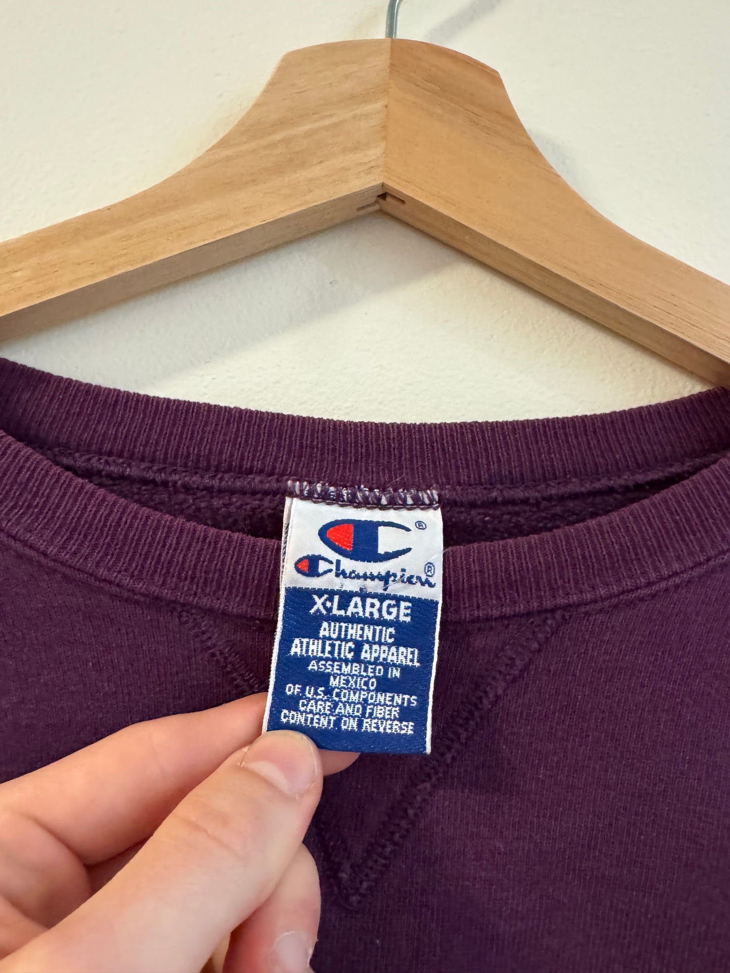 90s Champion Spell Out Faded Essential Crewneck (XL)