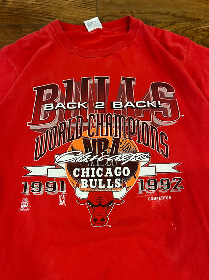 1992 Chicago Bulls Competitor World Champions Graphic NBA Tee (XL)