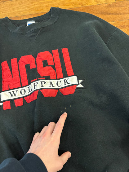 90s NC State University (NCSU) Embroidered Russell Athletics Vintage Crewneck (XXL)
