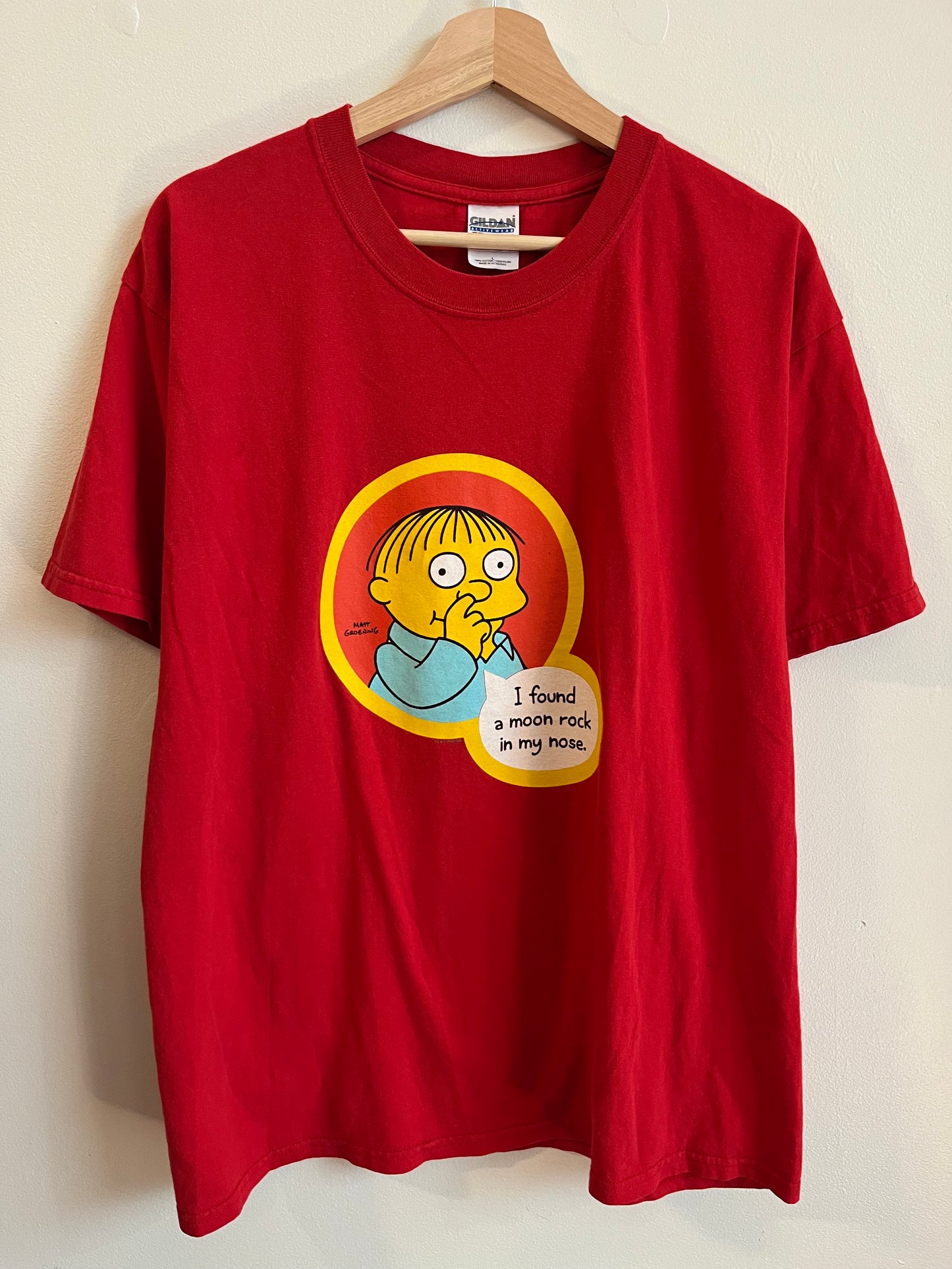 2002 The Simpsons Ralph Wiggum "I Found A Moon Rock In My Nose" Tee (L)