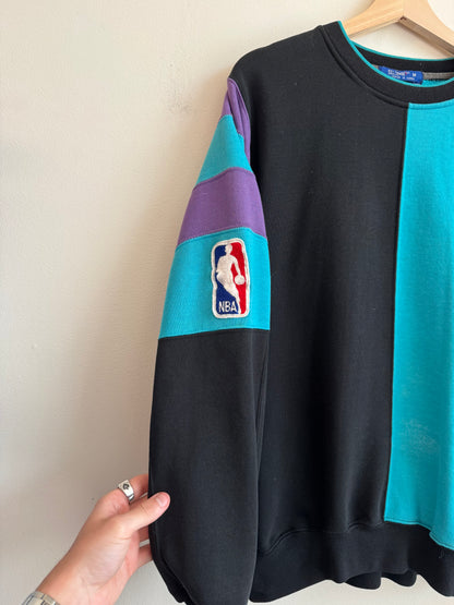 90s Charlotte Hornets 2 Tone Starter Crewneck (M)