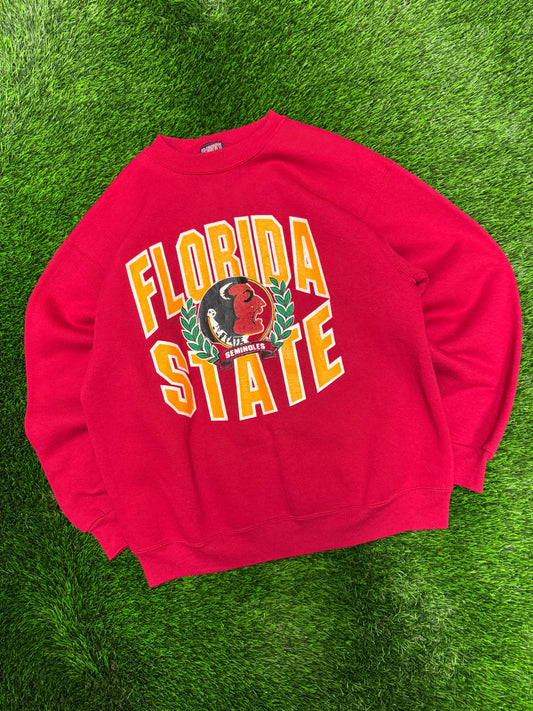 90s Florida State University FSU Spell Out Vintage Crewneck (L)