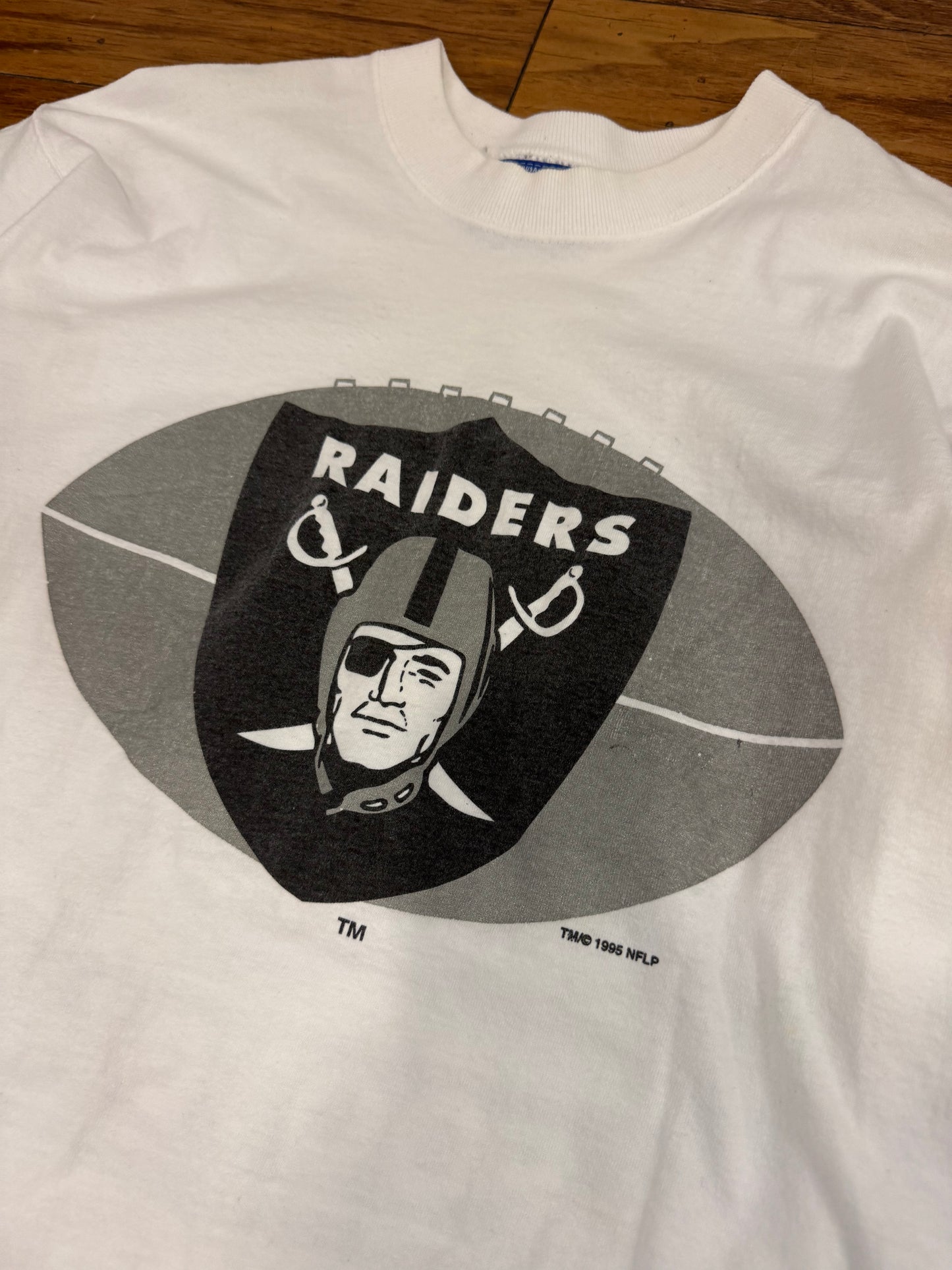 1995 Oakland Raiders Pro Player White Tee (L)