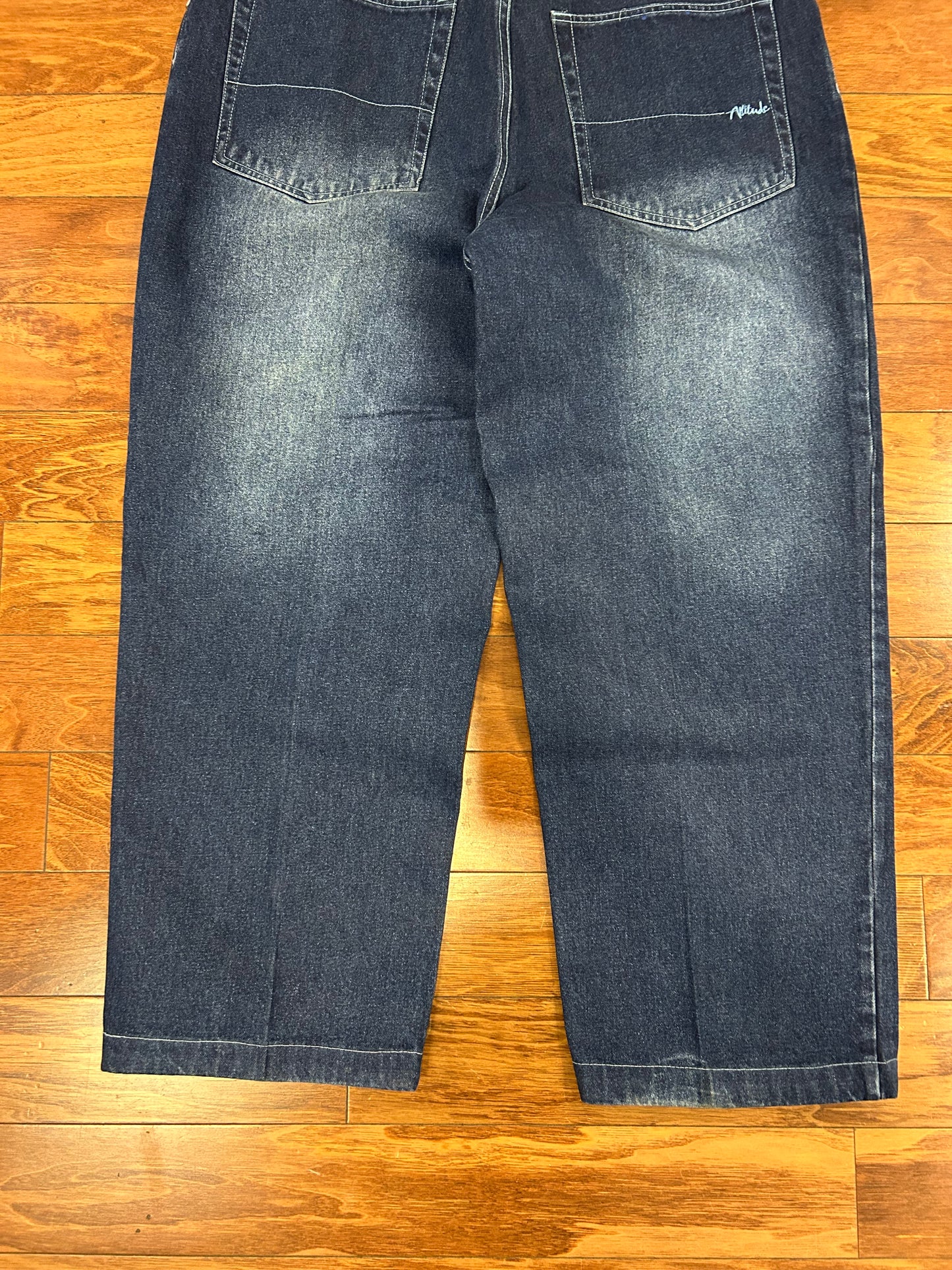 00s DNM Attitude Baggy Dark Wash Jeans (42 x 32)