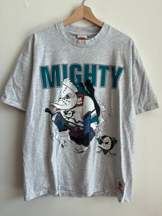90s Mighty Ducks Vintage NHL Nutmeg Breakthrough Tee (XL)