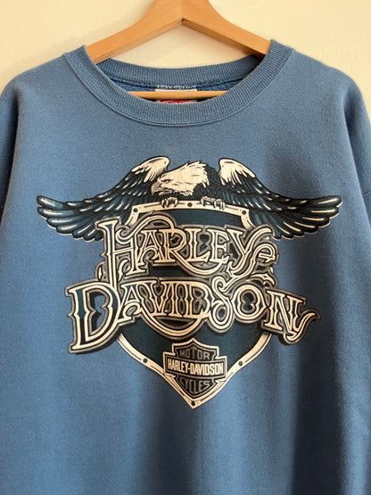 90s Harley Davidson New York Blue Crewneck (L)