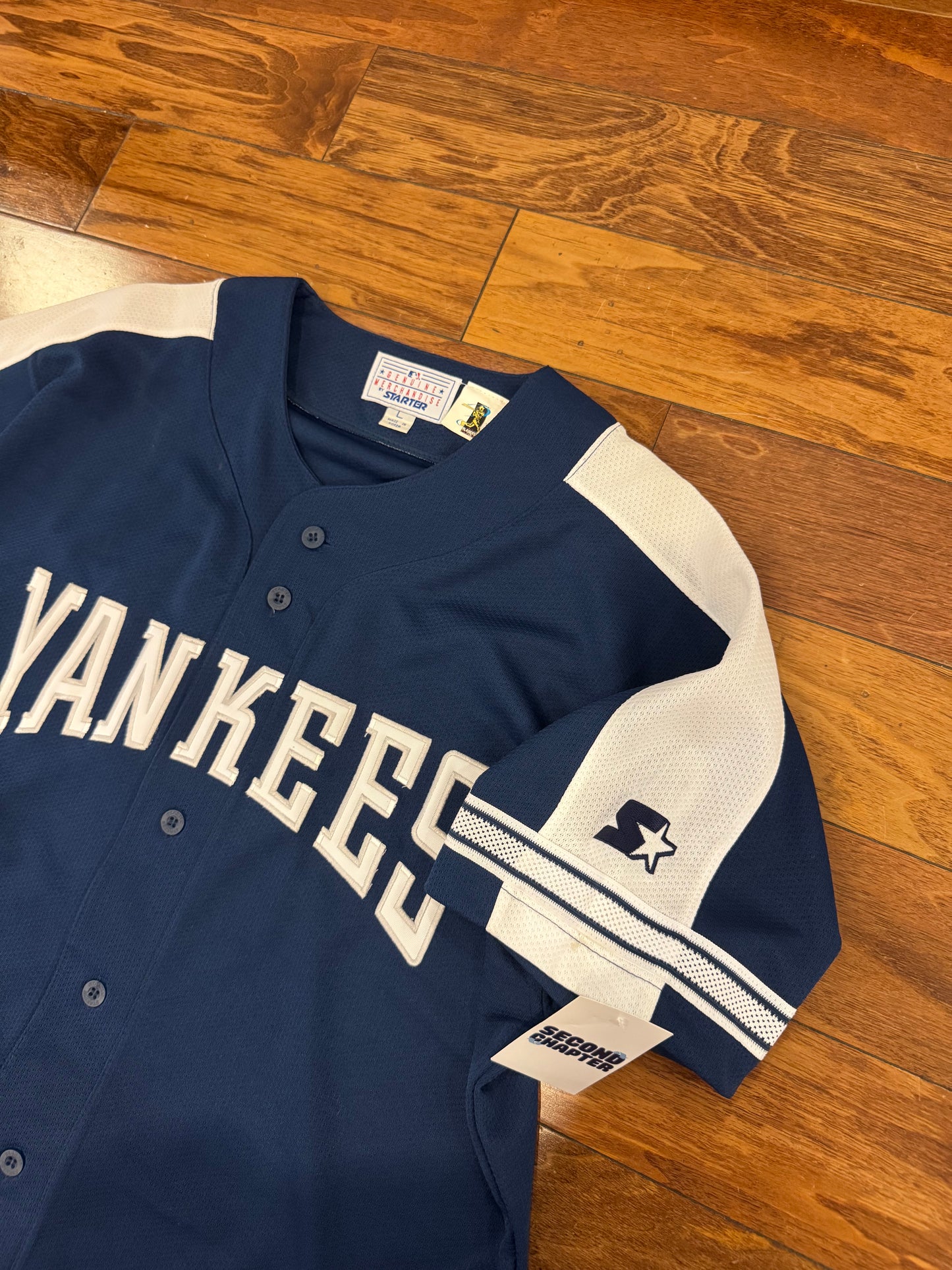90s New York Yankees Chuck Knoblauch #11 Vintage Starter MLB Jersey (L)