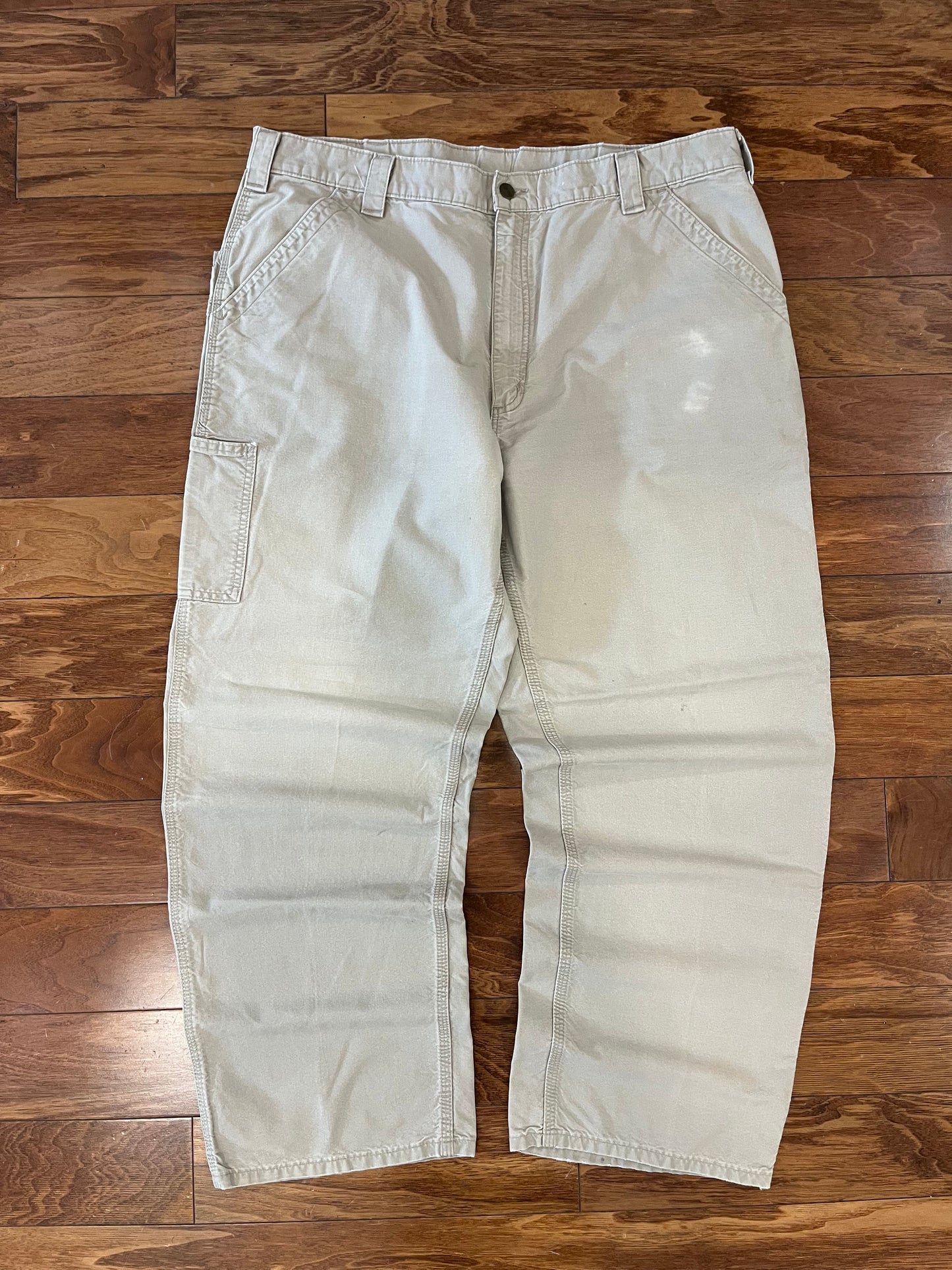 2010s Carhartt Beige Carpenter Pants (40 x 30)