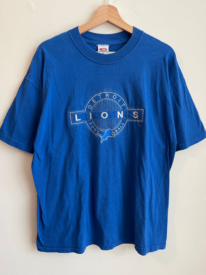 90s Detroit Lions True Fan  Embroidered Tee (XL)