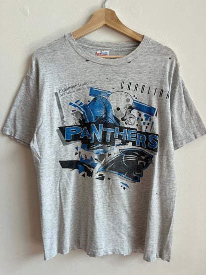 90s Carolina Panthers Thrashed Team Expansion Tee (L)
