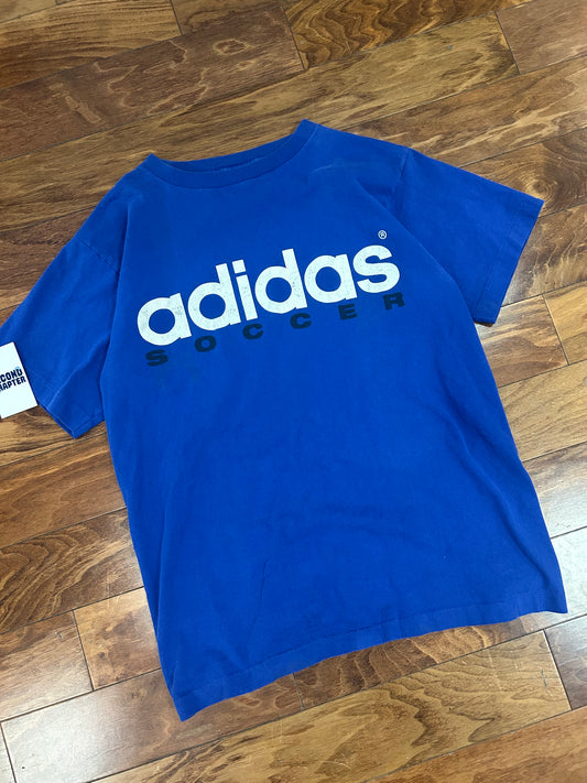 90s Adidas Equipment Blue Tee (M)