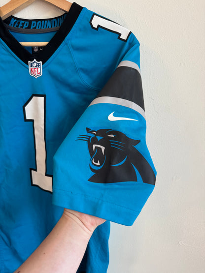 2010s Carolina Panthers Cam Newton Blue Nike NFL Jersey (S)