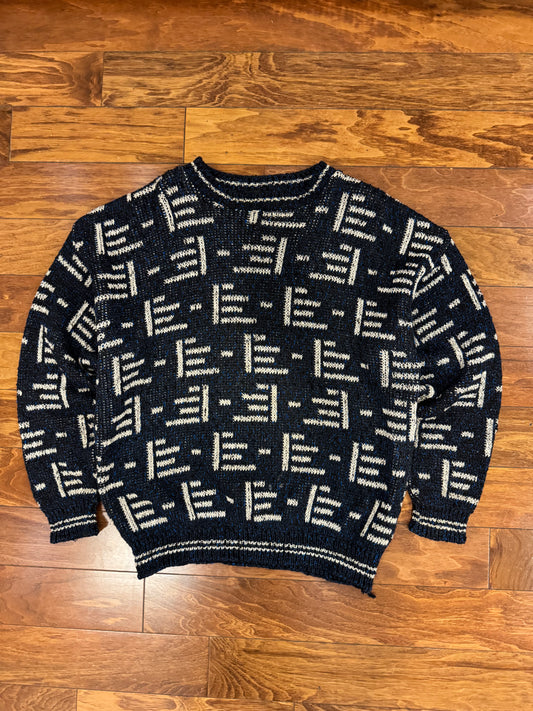 90s Tony Lambert Abstract Cotton Sweater (XL)