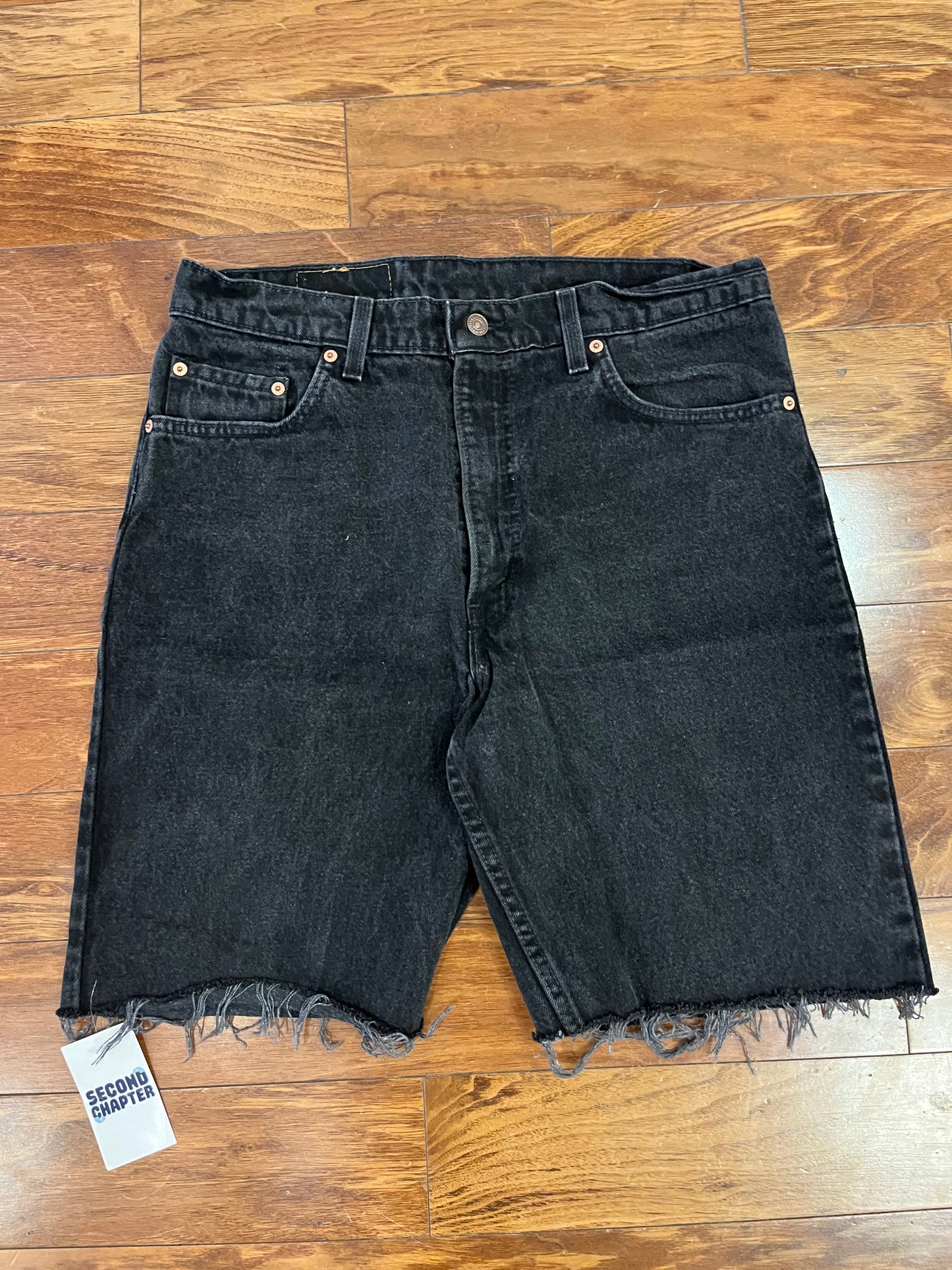 1996 Levi's 550 Black Jean Shorts (36)