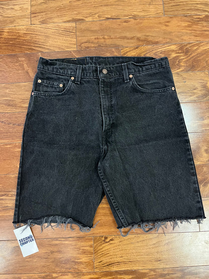 1996 Levi's 550 Black Jean Shorts (36)