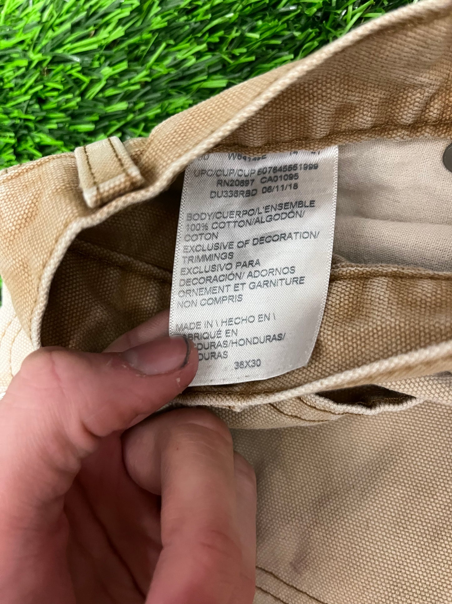 Dickies Black Tab Faded Tan Carpenter Pants (38 x 30)
