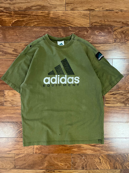 90s Adidas Equipment Olive Tee (M)