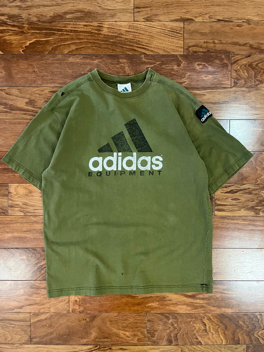 90s Adidas Equipment Olive Tee (M)