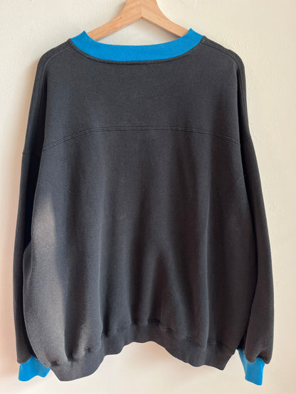 00s Carolina Panthers Embroidered Spell Out NFL Crewneck (XXL)