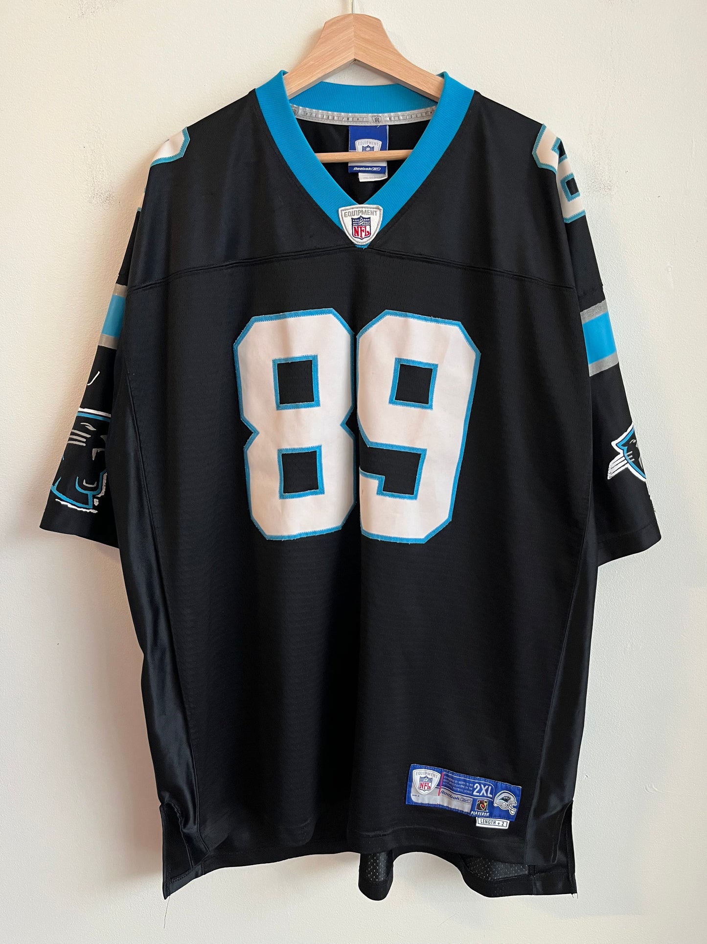 00s Carolina Panthers Steve Smith Stitched Reebok Jersey (XXL)