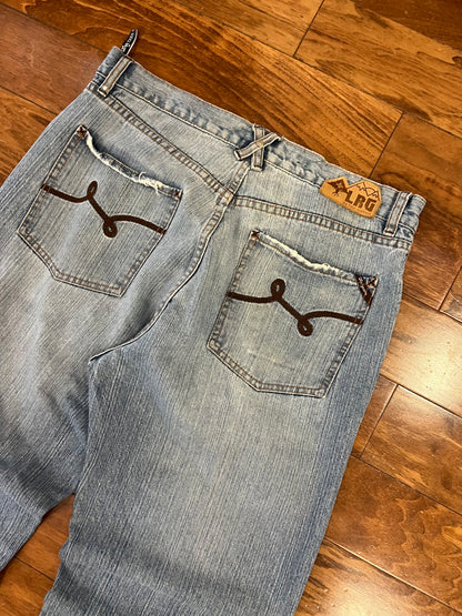 00s LRG Baggy Light Blue Jeans (36 x 34)