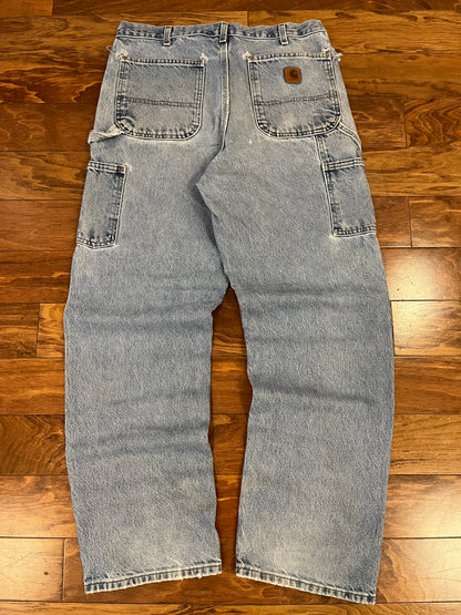 2015 Carhartt Light Wash Carpenter Jeans (34 x 32)