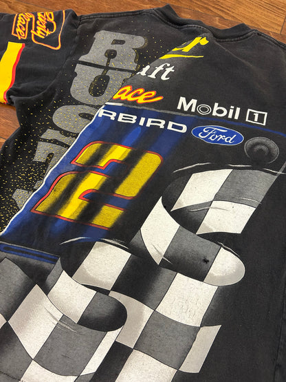 90s Miller Rusty Wallace Vintage Nascar AOP Tee (L)