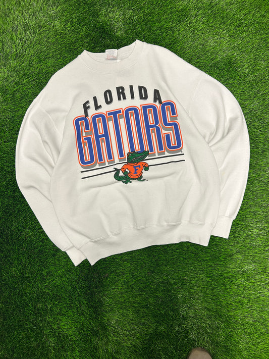 90s University of Florida UF Gators White Vintage Crewneck (XL)