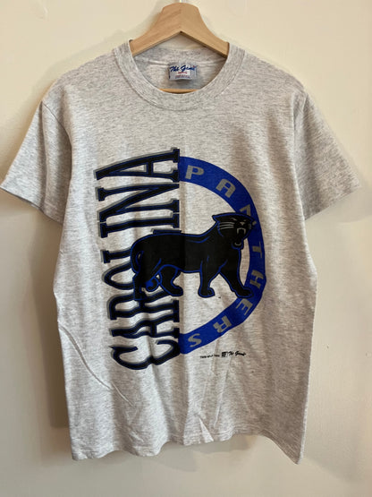 1993 Carolina Panthers Old Cat Spell Out The Game Tee (M)