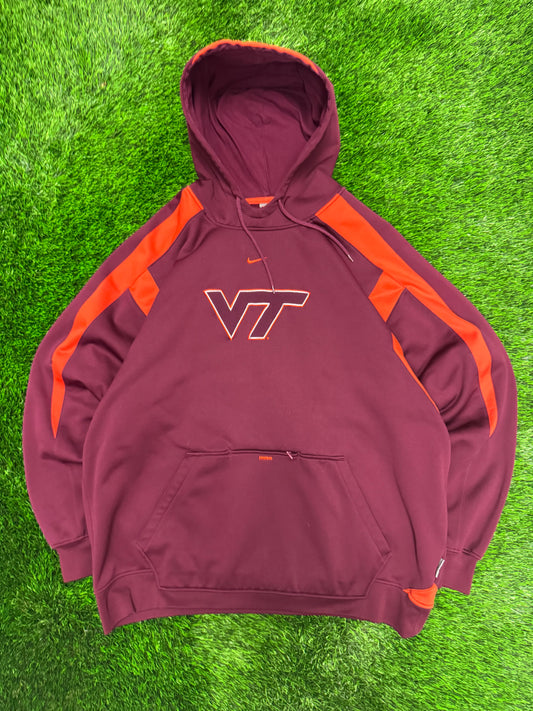00s Vintage University of Virginia Tech Nike Center Swoosh Athletic Hoodie (XL)