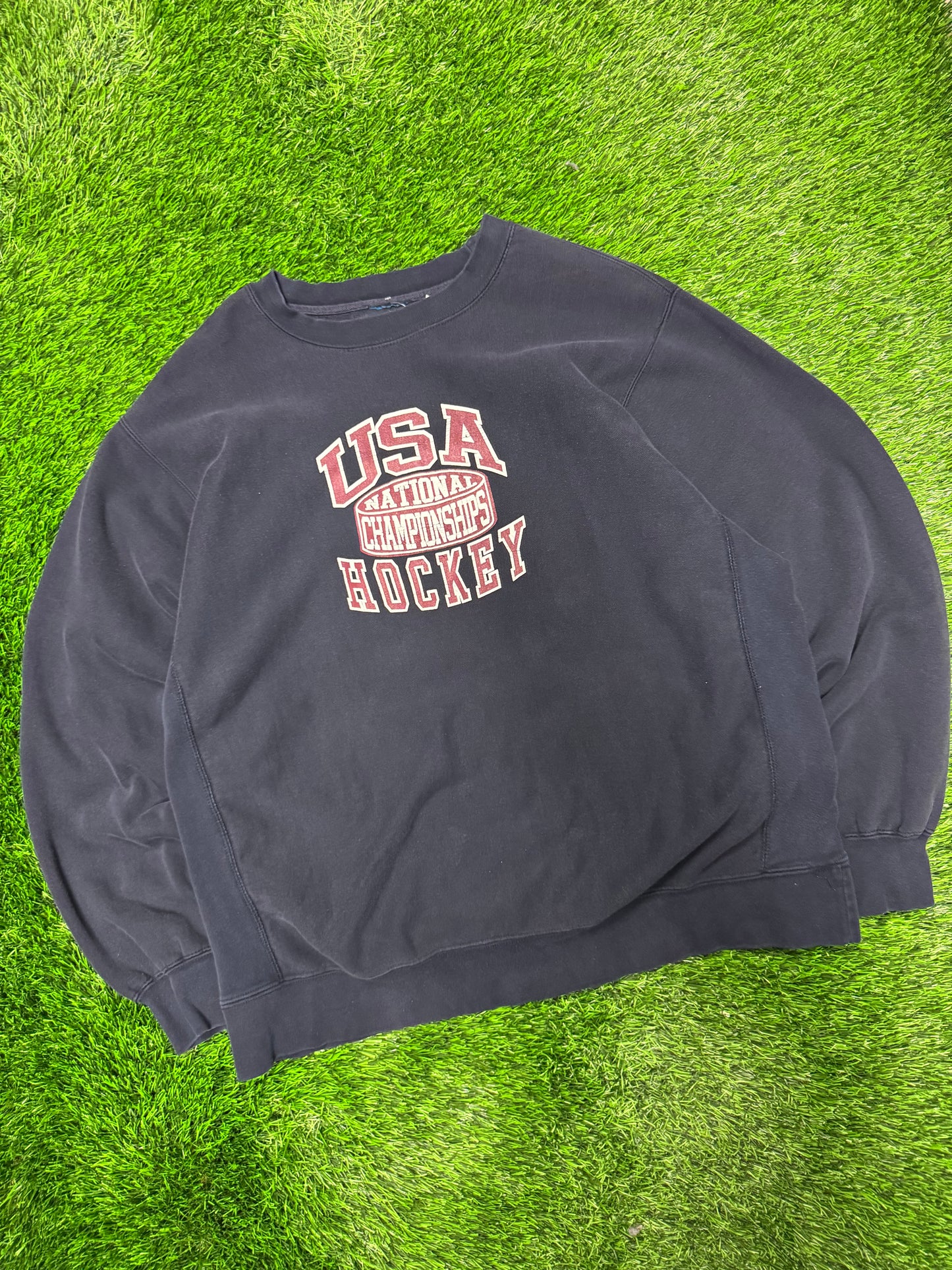 2004 USA Hockey Vintage Navy Crewneck (L)